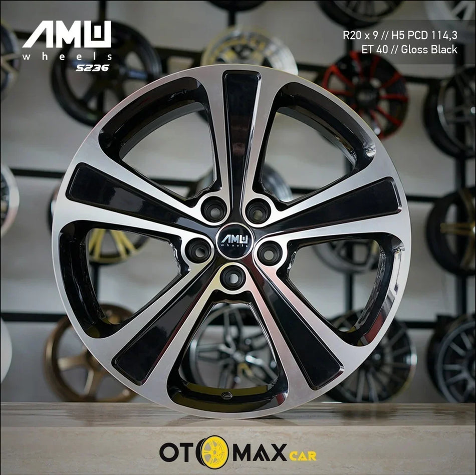 Velg Mobil AMW Wheels Ring 20 5236 Gloss Black