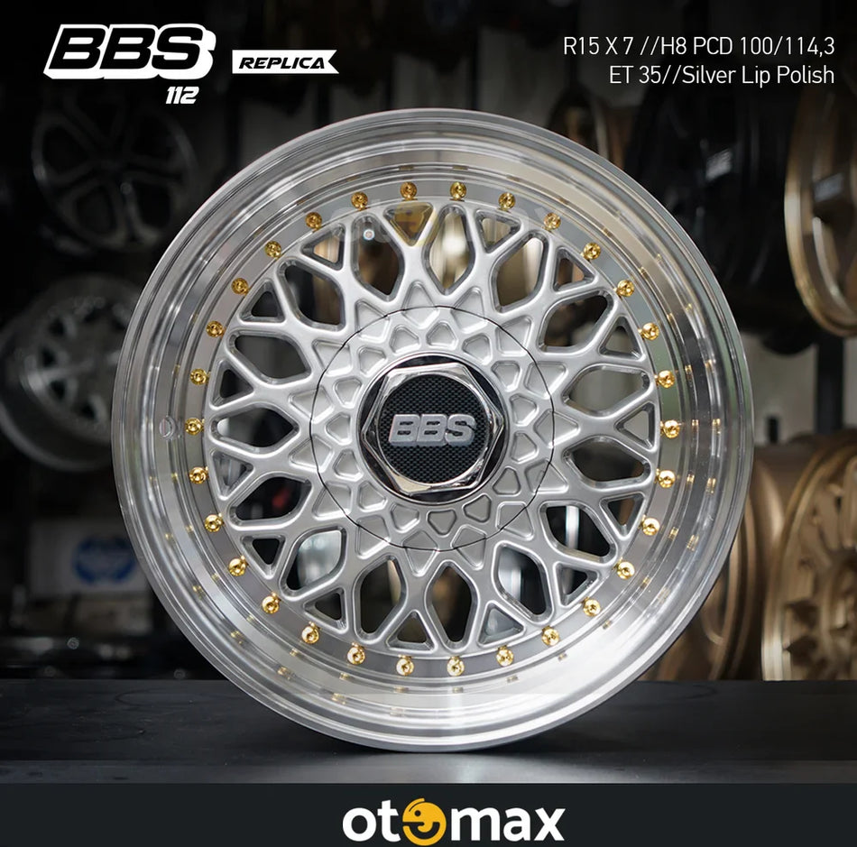 Velg Mobil BBS 112 Ring 15 Silver Lip Polish