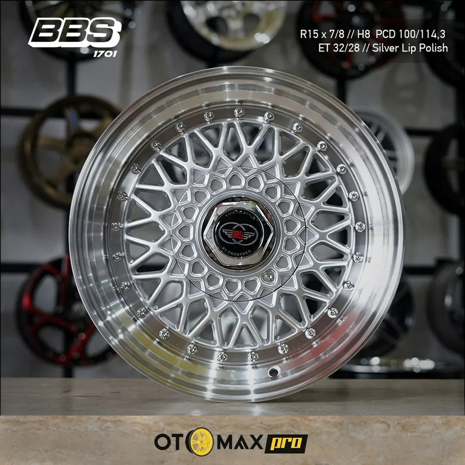 Velg Mobil BBS 1701 Ring 15 Silver Lip Polish