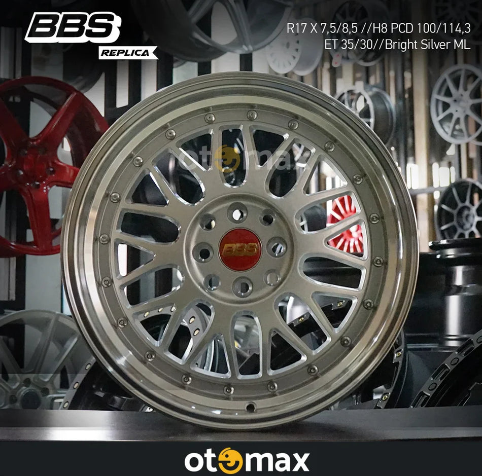 Velg Mobil BBS LM Ring 17 H8 Perak Cerah ML