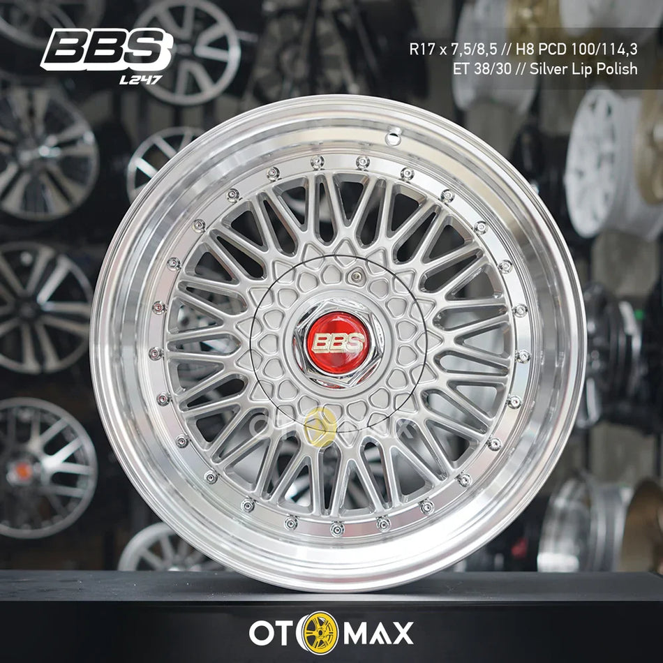 Velg Mobil BBS RS L247 Ring 17 Silver Lip Polish