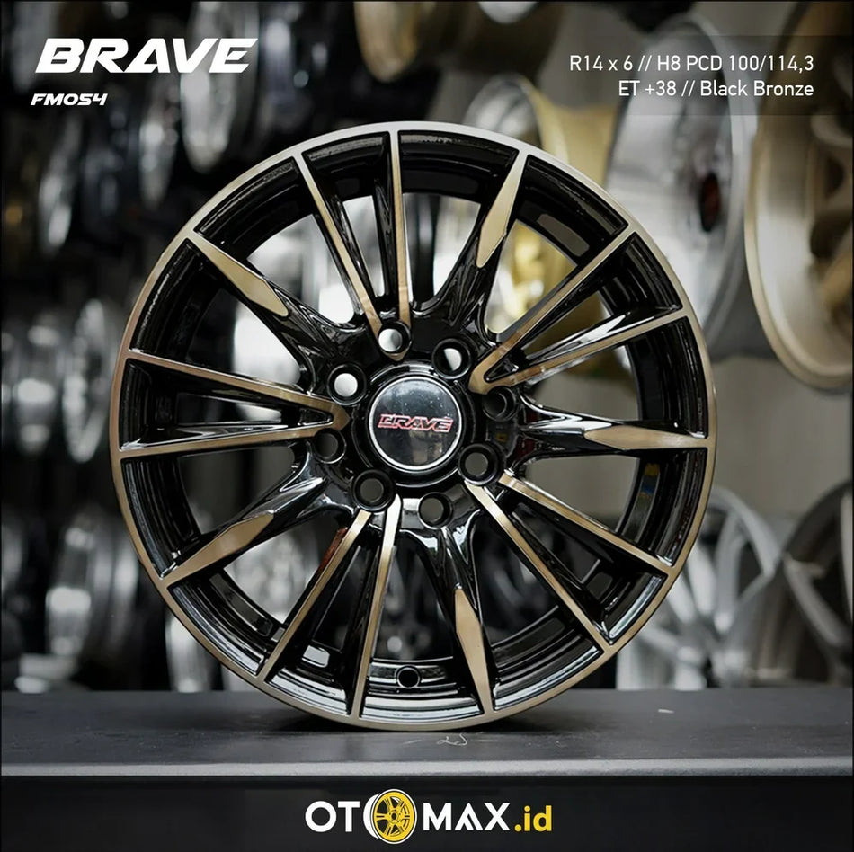 Velg Mobil Brave FM054 Ring 14 Hitam Perunggu