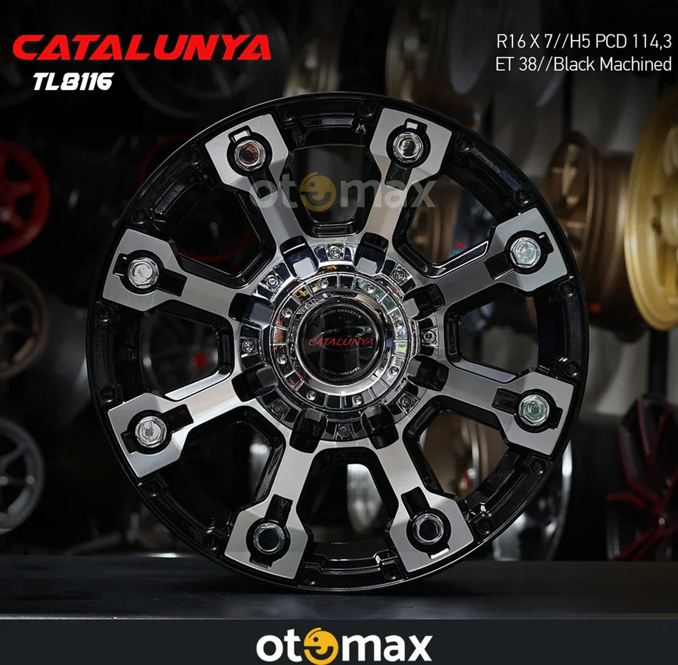 Velg Mobil Catalunya TL8116 Ring 16 Mesin Hitam