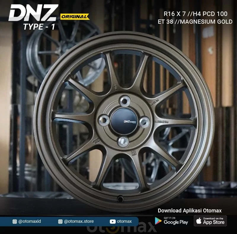 Velg Mobil DNZ Type-01 Original Ring 16 Bronze