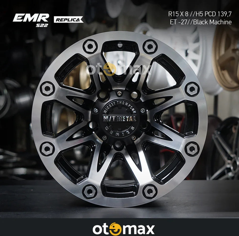 Velg Mobil EMR 522 Ring 15 Mesin Hitam