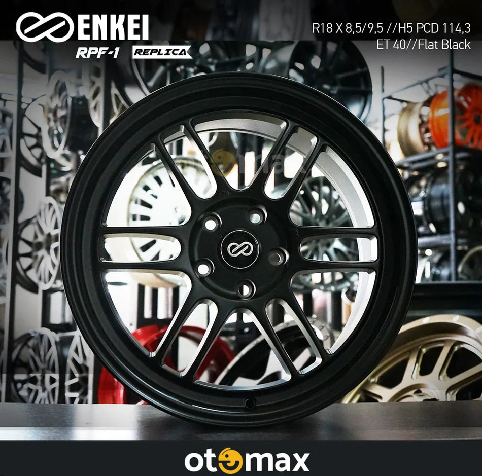 Velg Mobil Enkei Pro RPF1 Ring 18 Flatt Black