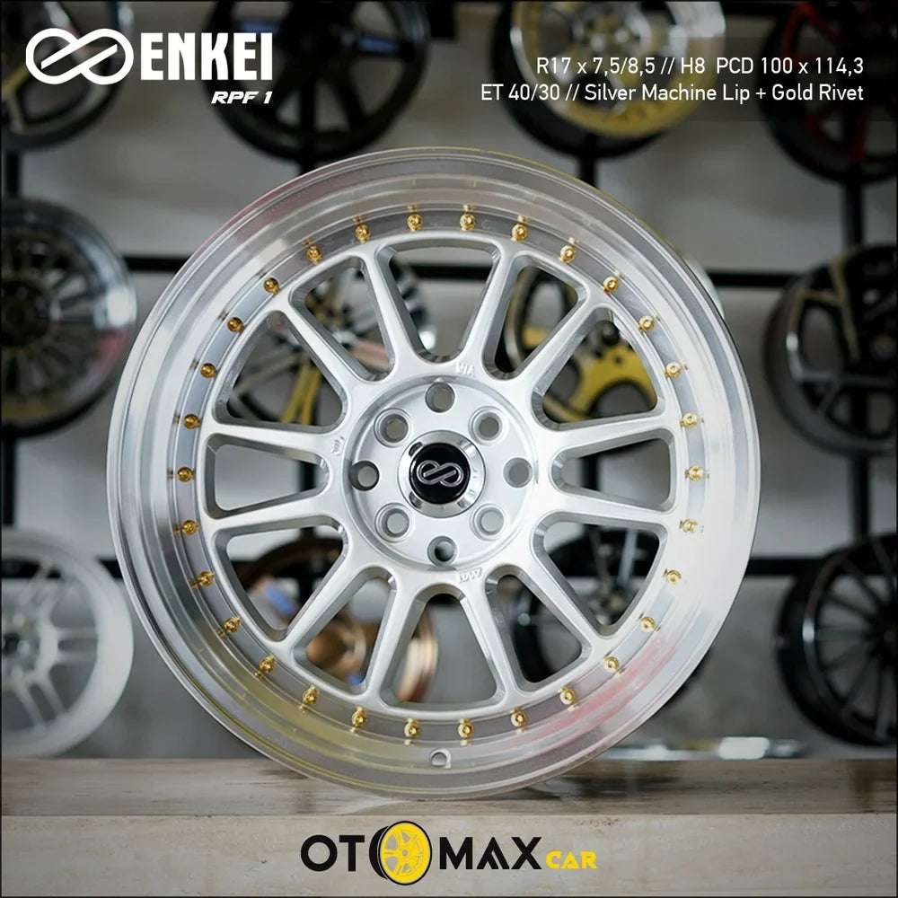 Velg Mobil Enkei RPF1 Ring 17 Silver Machine lip Gold – Otomax Store ...