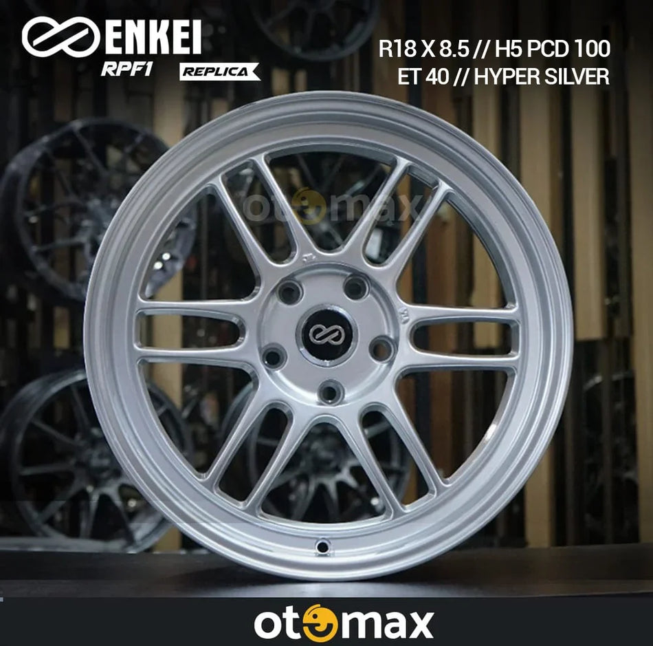 Velg Mobil Enkei RPF1 Ring 18 PCD100 Hyper Silver