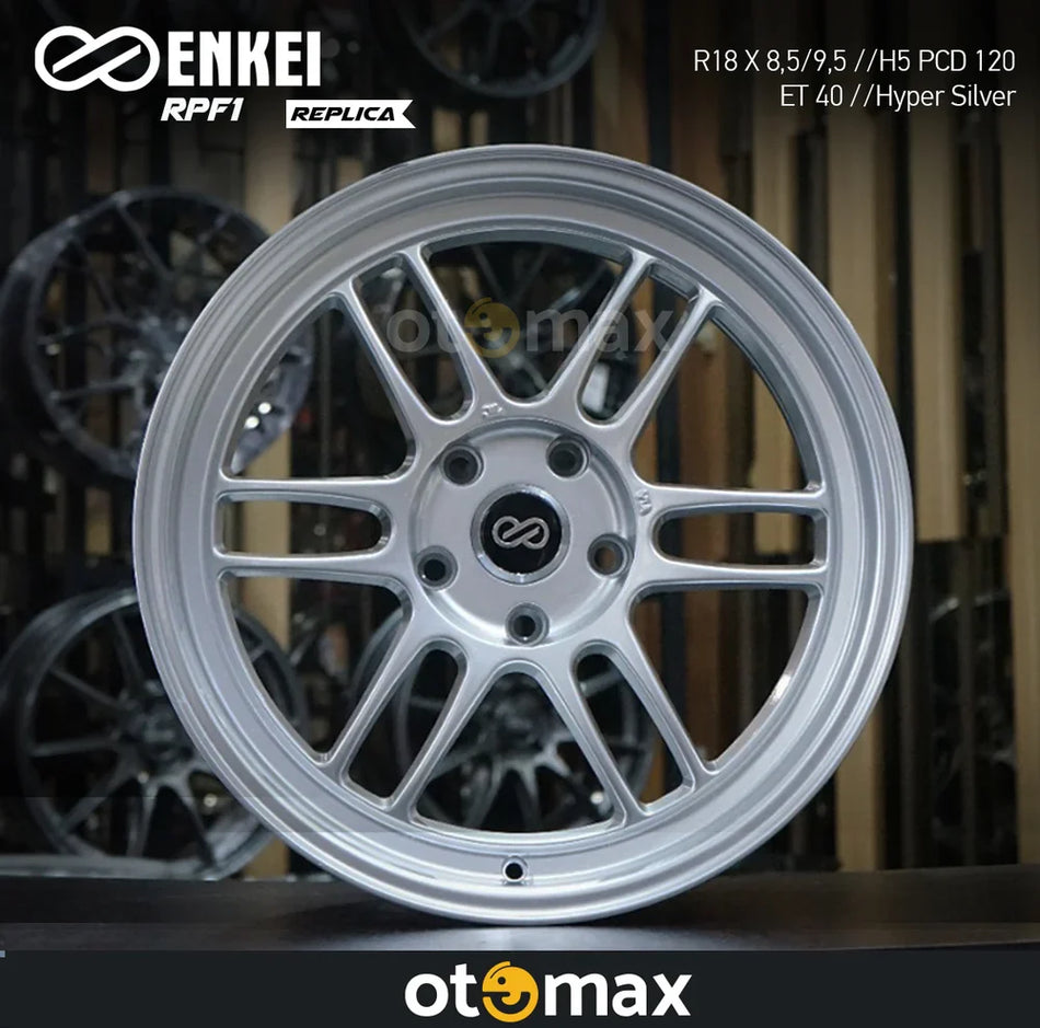 Velg Mobil Enkei RPF1 Ring 18 PCD120 Hyper Silver