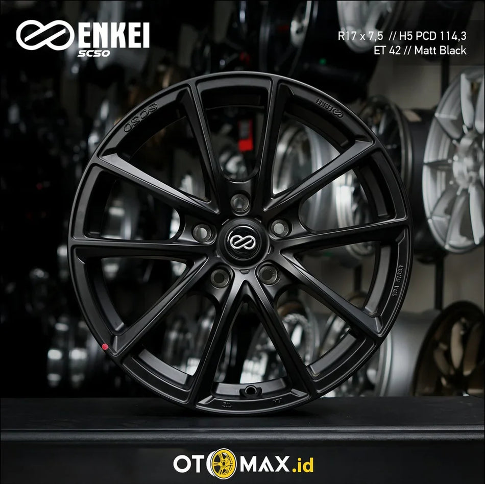 Velg Mobil Enkei SC50 R17 H5 Matte Hitam