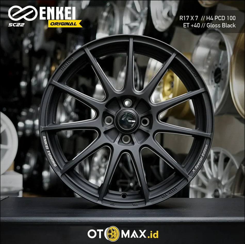 Velg Mobil Enkei Tuning SC22 Original Ring 17 Gloss Black