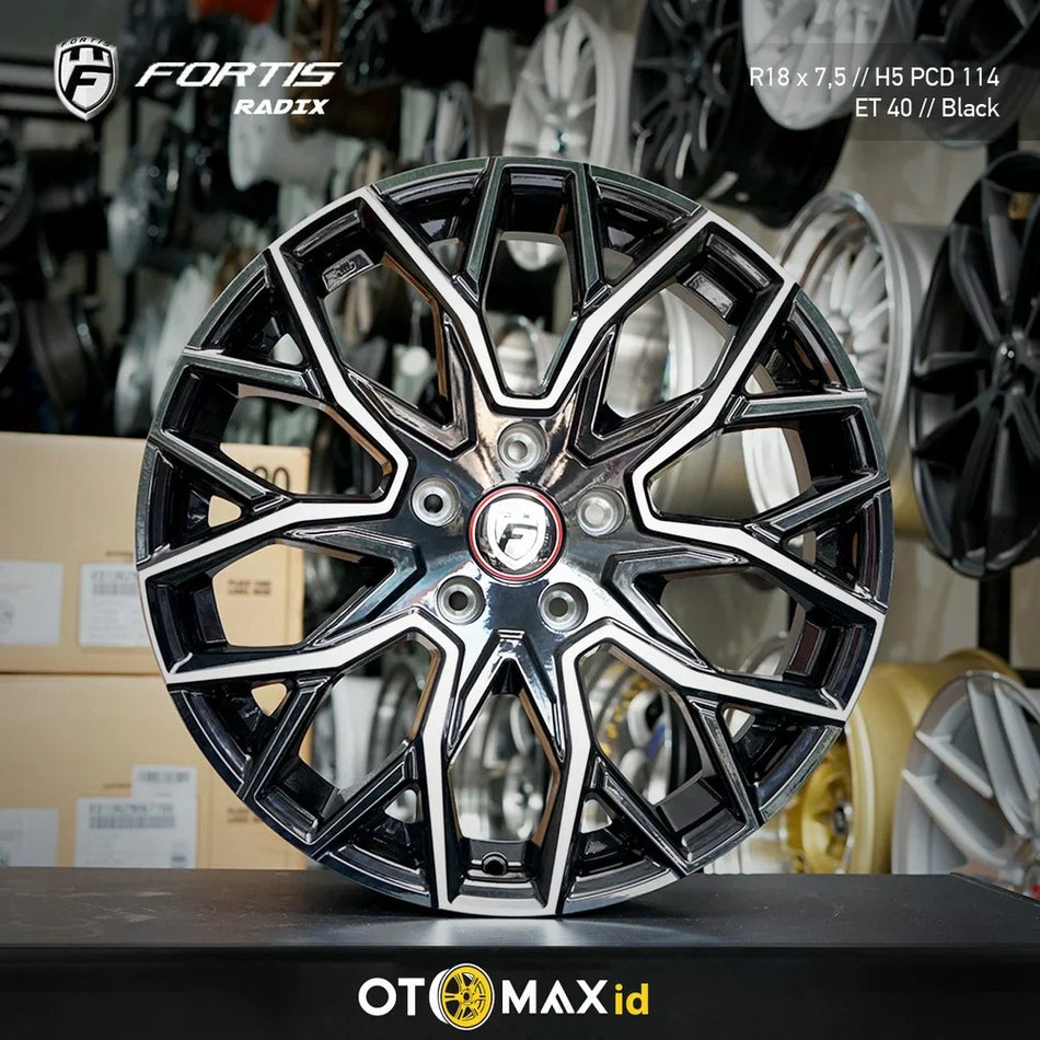 Velg Mobil Fortis Radix Ring 18 Hitam