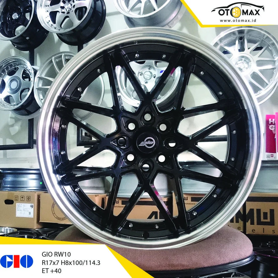 Velg Mobil Gio RW10 Ring 17 Hitam Poles