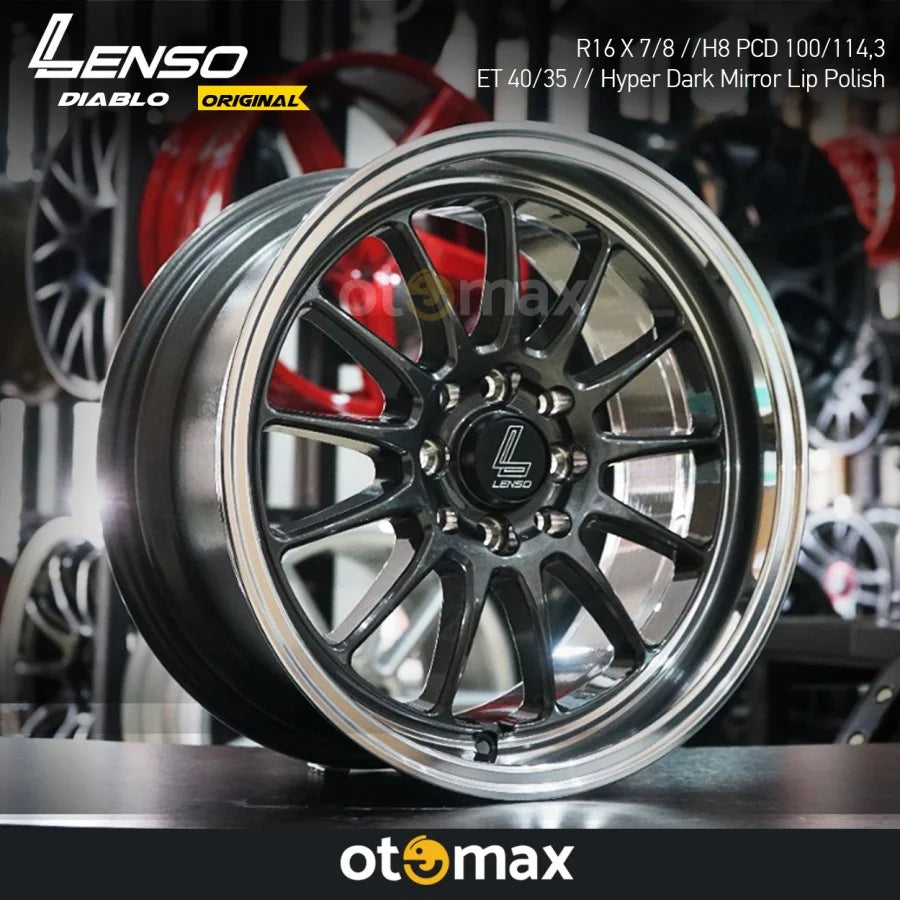 Velg Mobil Lenso Diablo Ring 16 Hyper Dark Mirror Lip