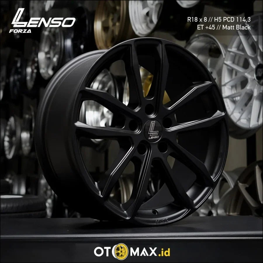 Velg Mobil Lenso Forza Ring 18 Matt Hitam