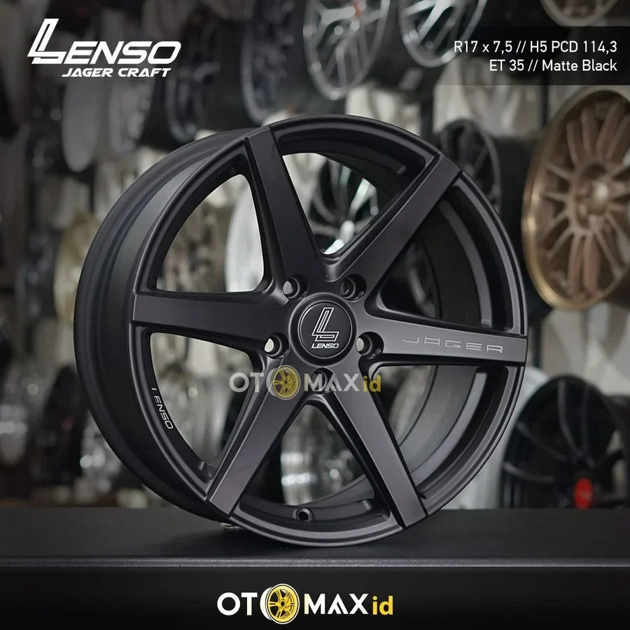 Velg Mobil Lenso Jager Craft Ring 17 H5 Matt Hitam