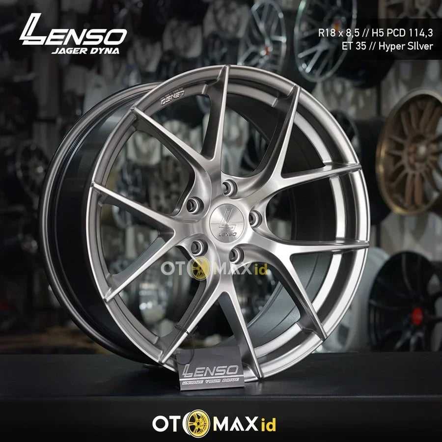 Velg Mobil Lenso Jager Dyna Ring 18 Hyper Silver