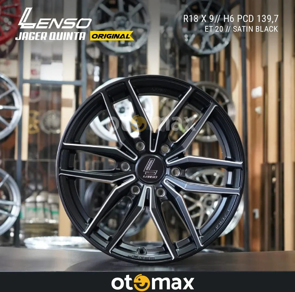 Velg Mobil Lenso Jager Quinta Original Ring 18 Satin Hitam