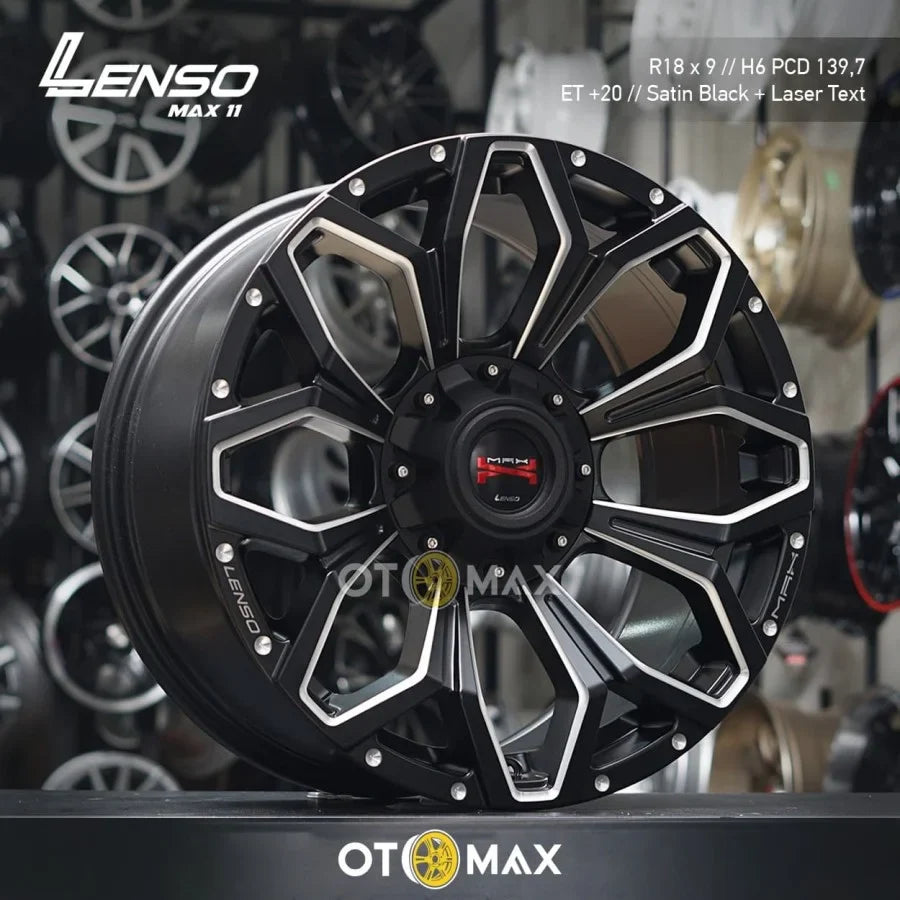 Velg Mobil Lenso MAX 11 Ring 18 Satin Hitam