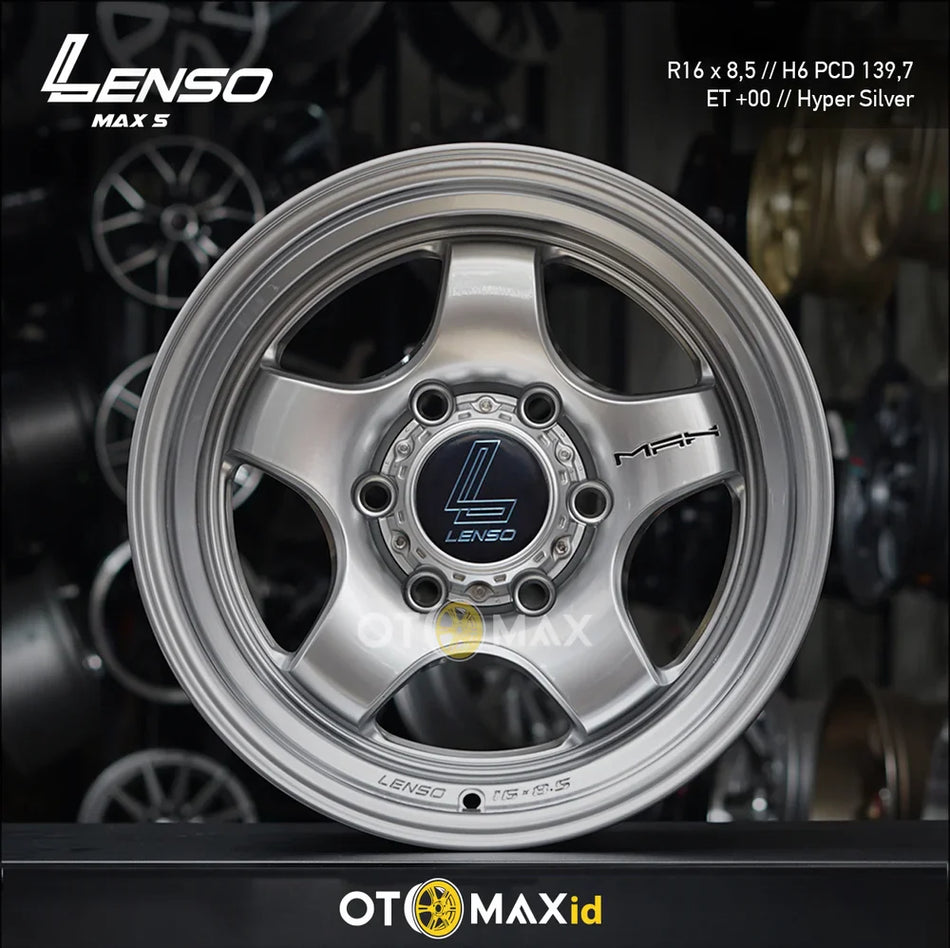 Velg Mobil Lenso Max 5 Ring 16 Hyper Silver