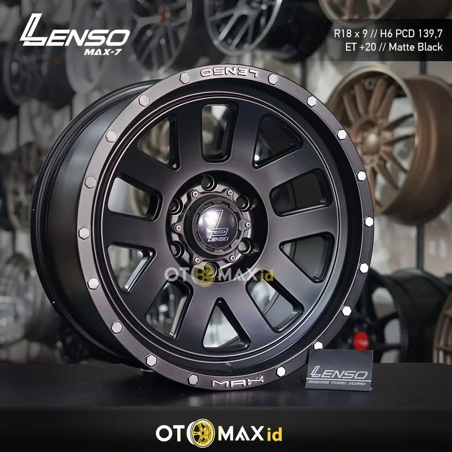 Velg Mobil Lenso Max 7 Ring 18 Hitam