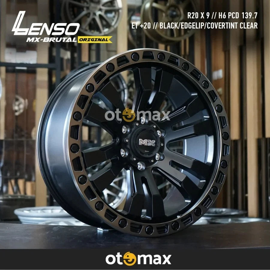 Velg Mobil Lenso Max Brutal Ring 20 Black Edgelip Covertint Clear