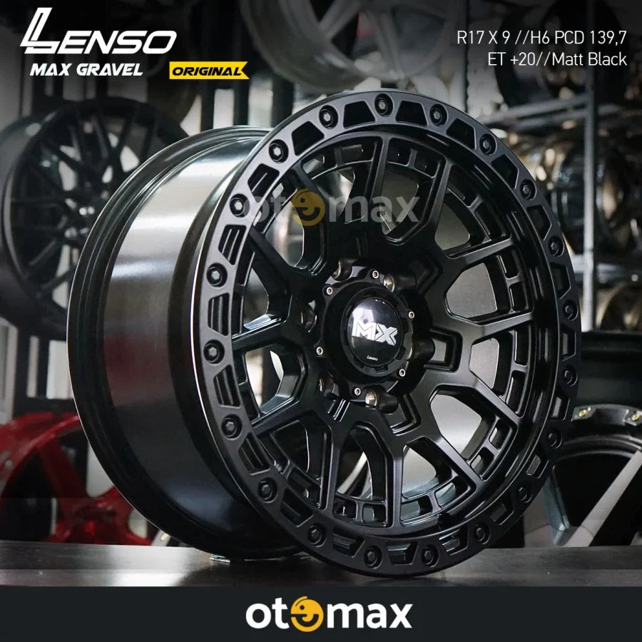 Velg Mobil Lenso Max Gravel Original Ring 17 Matt Hitam