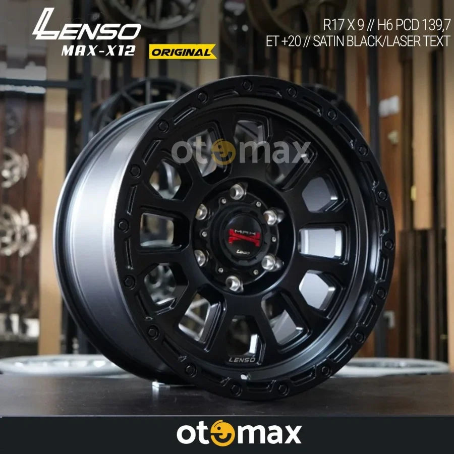 Velg Mobil Lenso MAX X12 Ring 17 Satin Black