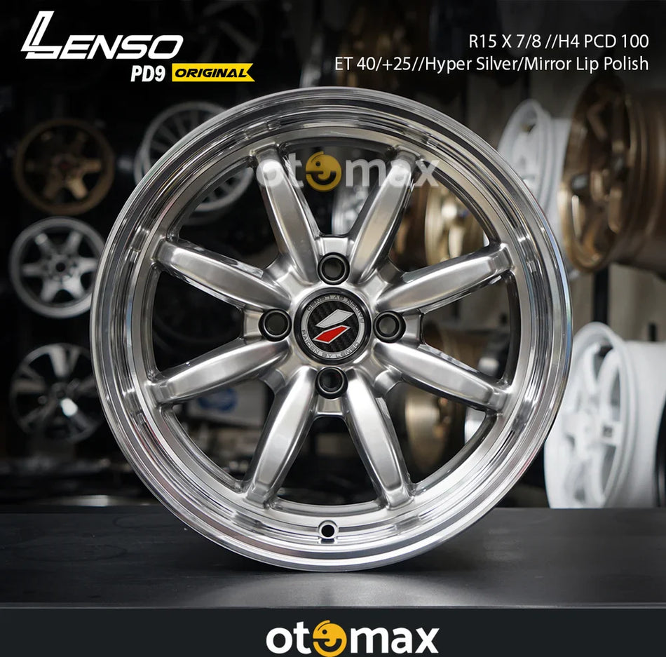 Velg Mobil Lenso PD9 Ring 15 Hyper Silver Miror Lip Polish