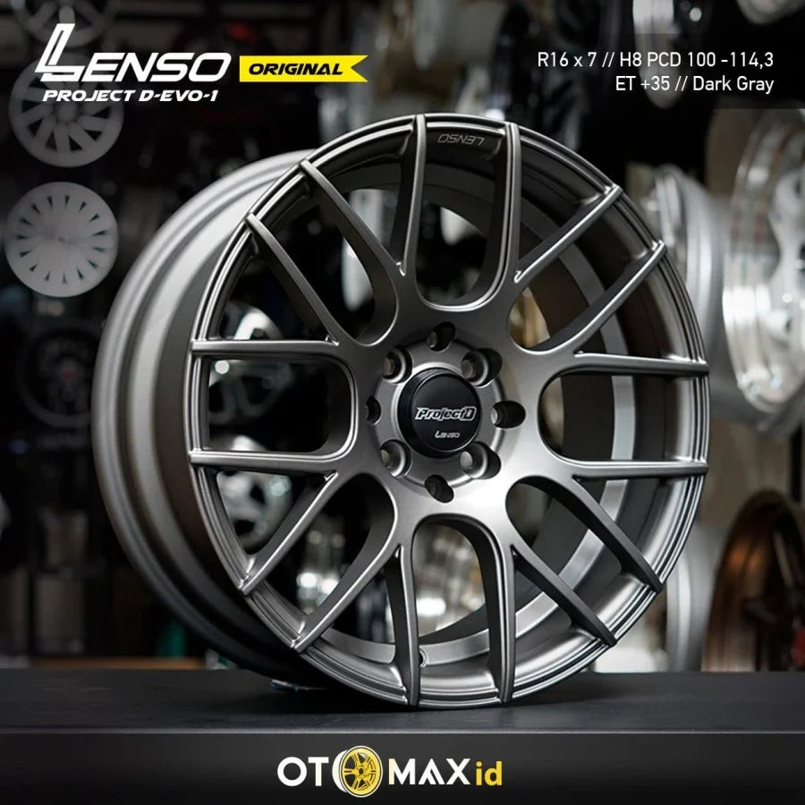 Velg Mobil Lenso Project D EVO 1 Ring 16 Dark Gray