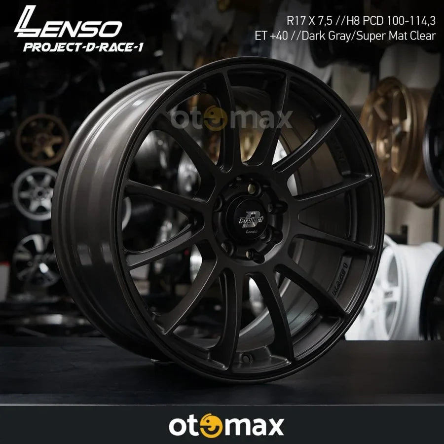 Velg Mobil Lenso Project D Race 1 Ring 17 Dark Grey Super Mat Clear