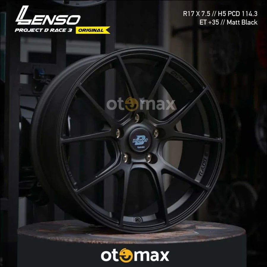 Velg Mobil Lenso Project D Race 3 Ring 17 Matt Black