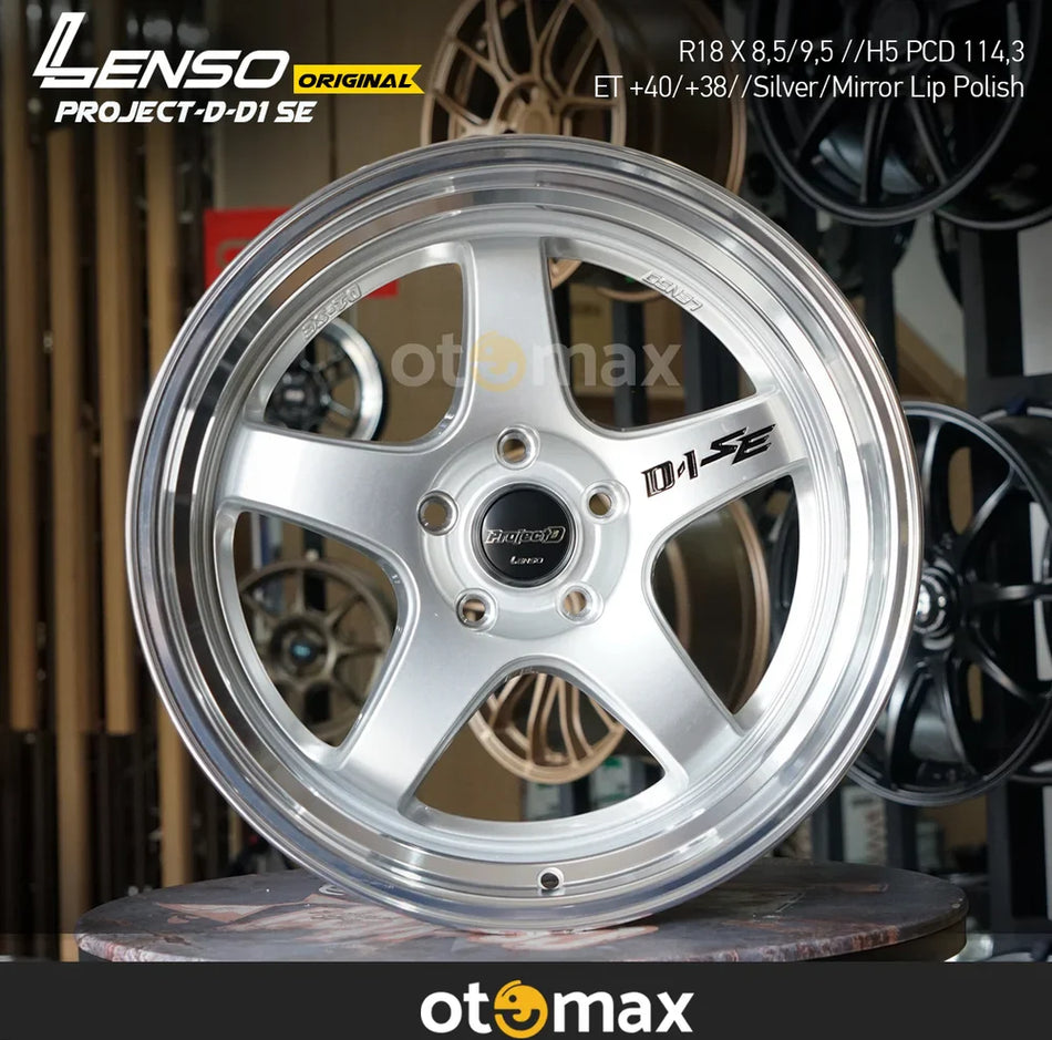 Velg Mobil Lenso Project D1 SE Ring 18 Silver Mirror Lip Polish