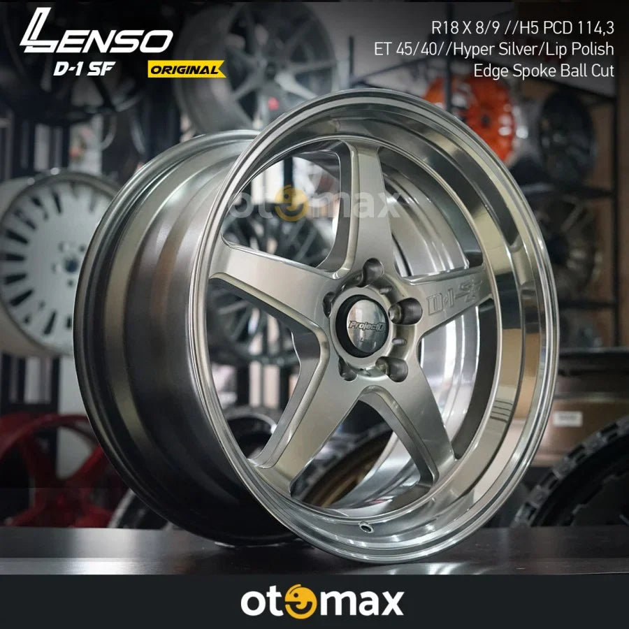 Velg Mobil Lenso Project D1 SF Ring 18 Hyper Silver/Lip Polish