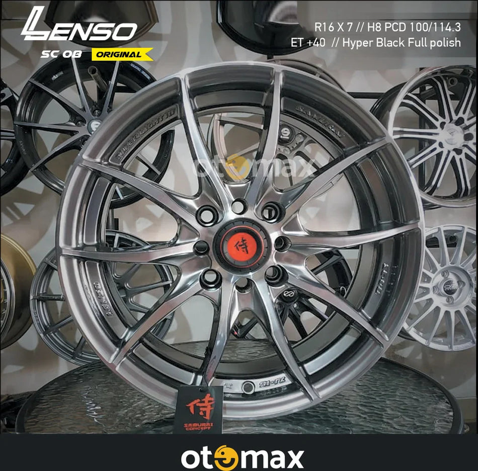 Velg Mobil Lenso SC 08 Ring 16 Hyper Black Full polish