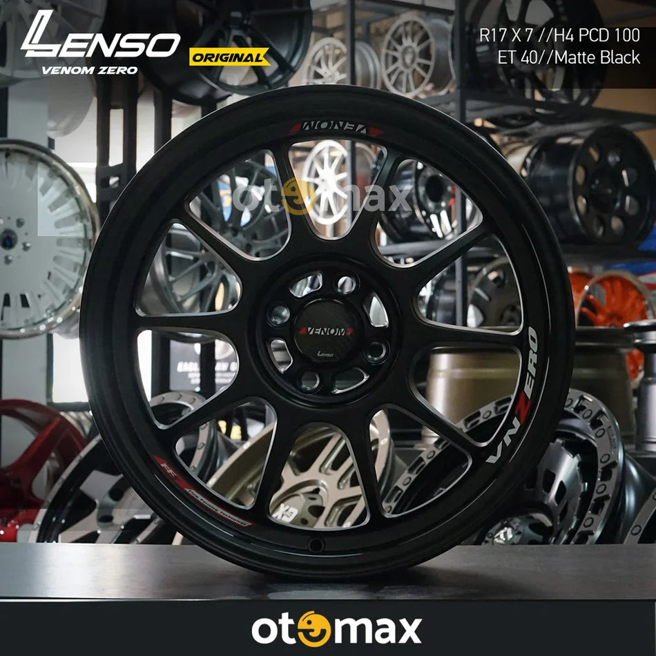 Velg Mobil Lenso Venom Zero Original Ring 17 Matt Black