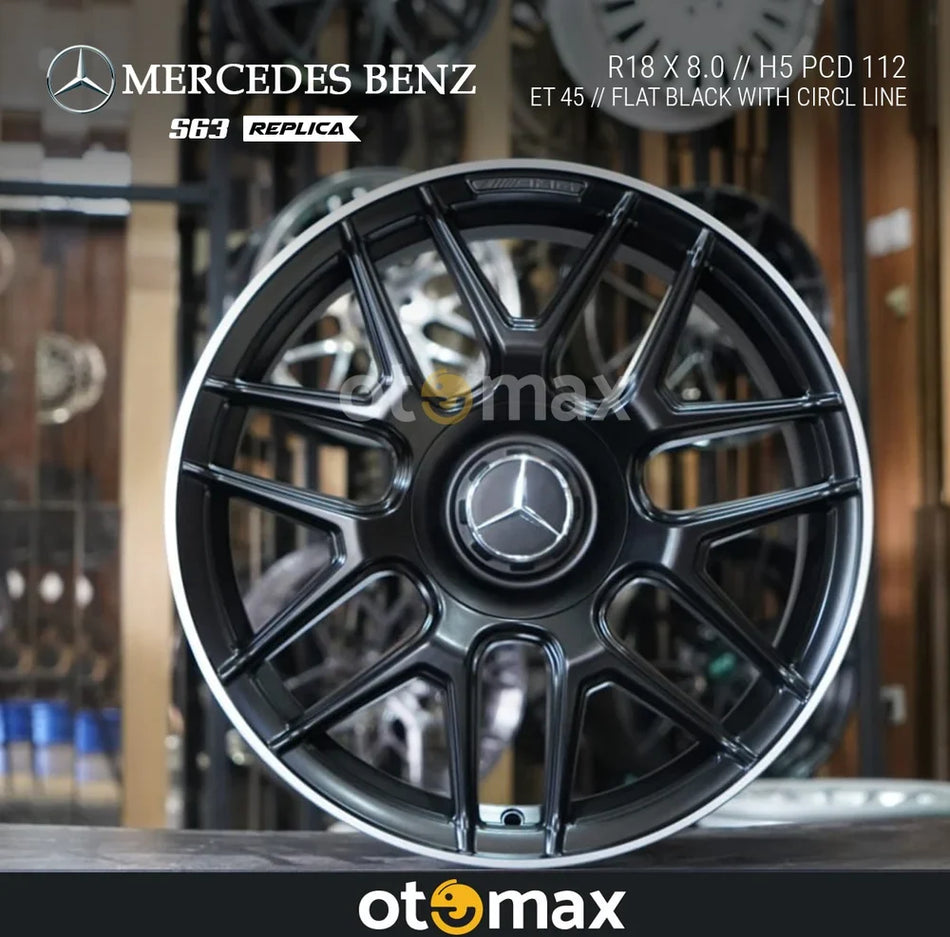 Velg Mobil Mercedes Benz AMG S63 Ring 18 FBLK CL