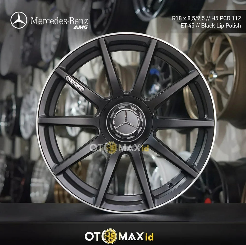 Velg Mobil Mersedes-Benz AMG Ring 18 Hitam Polandia