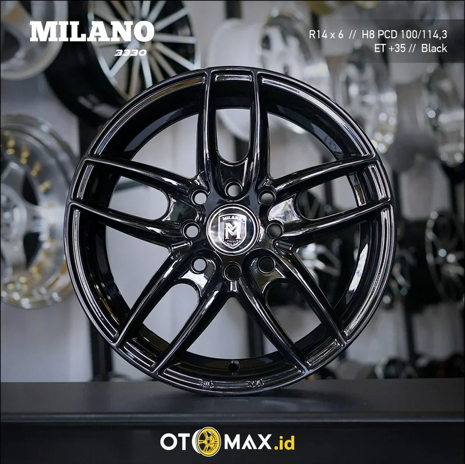 Velg Mobil Milano 3330 Ring 14 Black