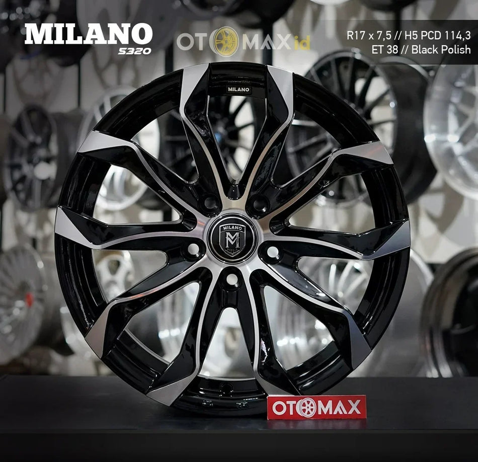 Velg Mobil Milano 5320 Ring 17 Hitam Polandia