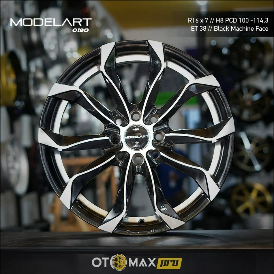 Velg Mobil Modelart 0190 Ring 16 Wajah Mesin Hitam