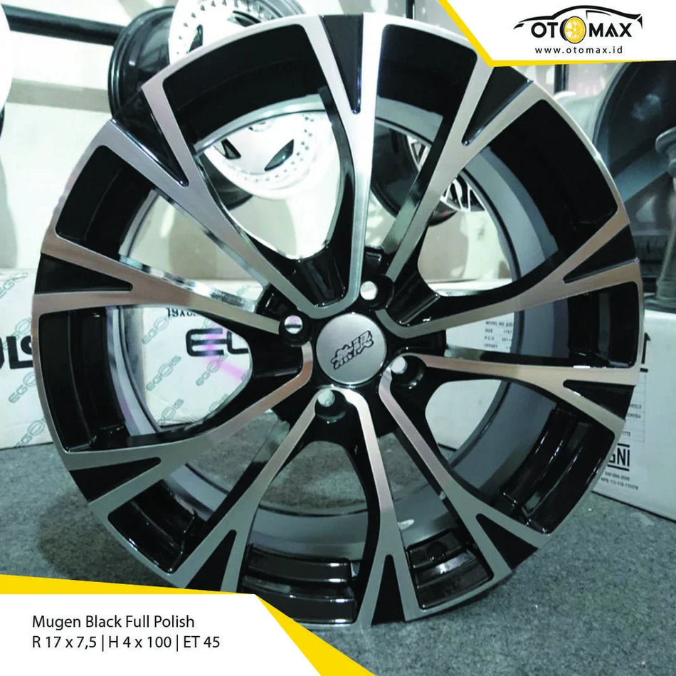 Velg Mobil Mugen Ring 17 H 4 Hitam Full Polish