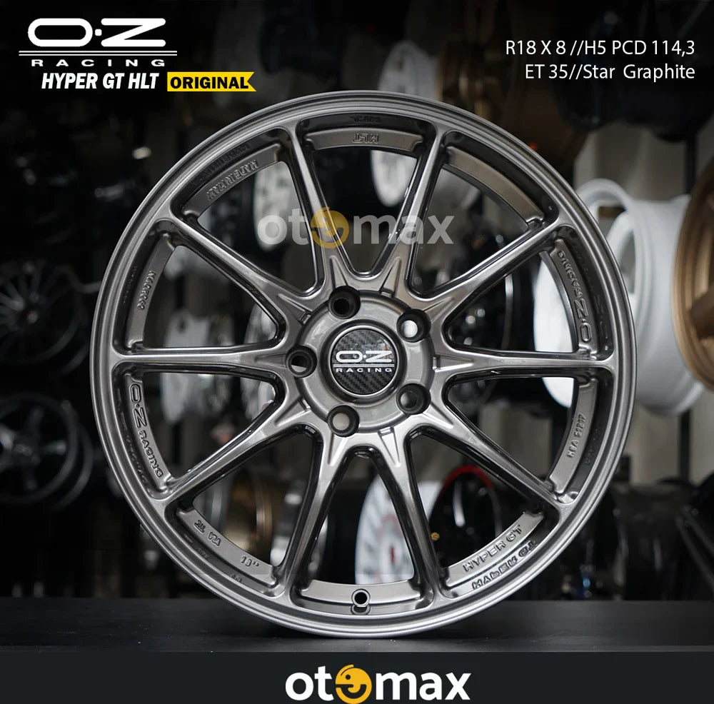 Velg Mobil Oz Original Hyper GT HLT Ring 18 Star Graphite | Otomax ...
