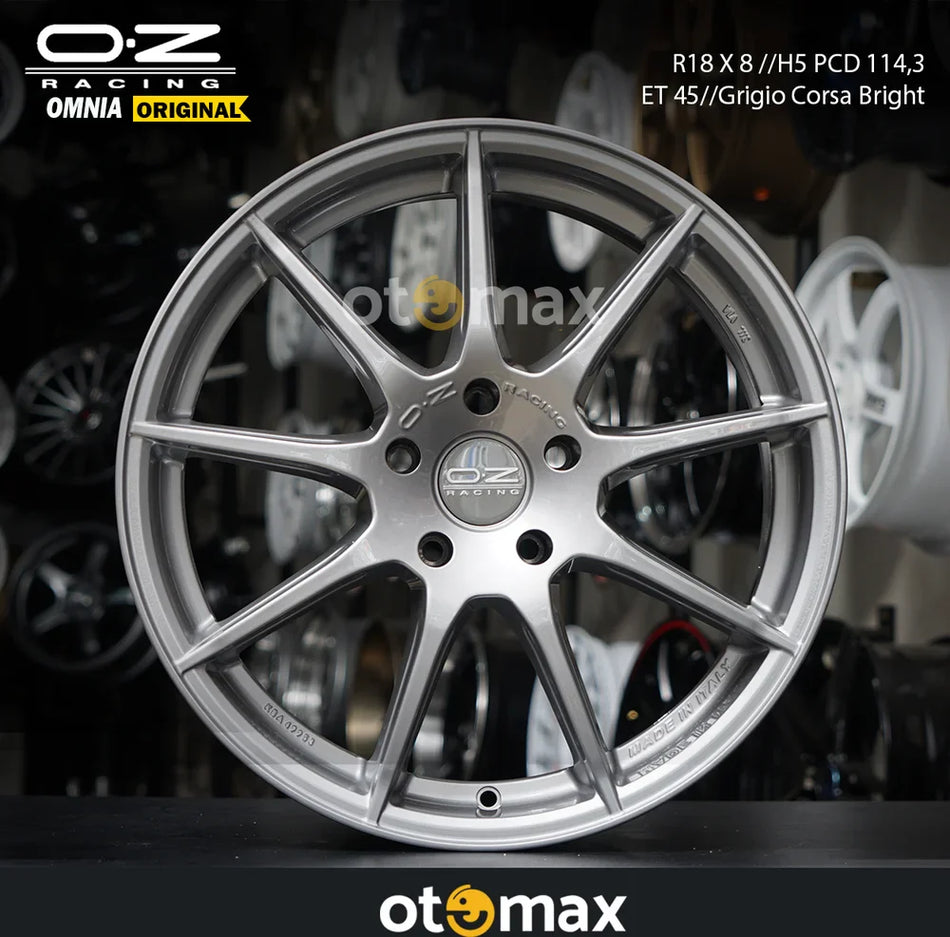 Velg Mobil Oz Original Omnia Ring 18 GriGio Corsa Bright