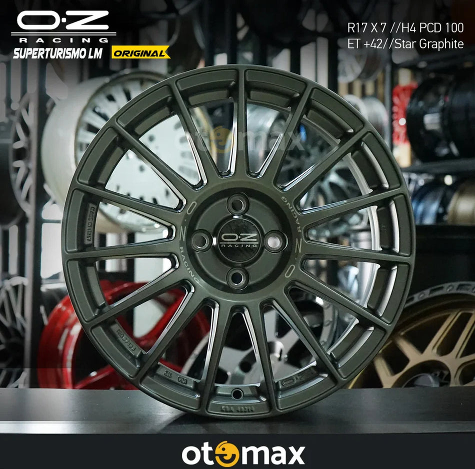 Velg Mobil Oz Original Superturismo LM Ring 17 Bintang Grafit