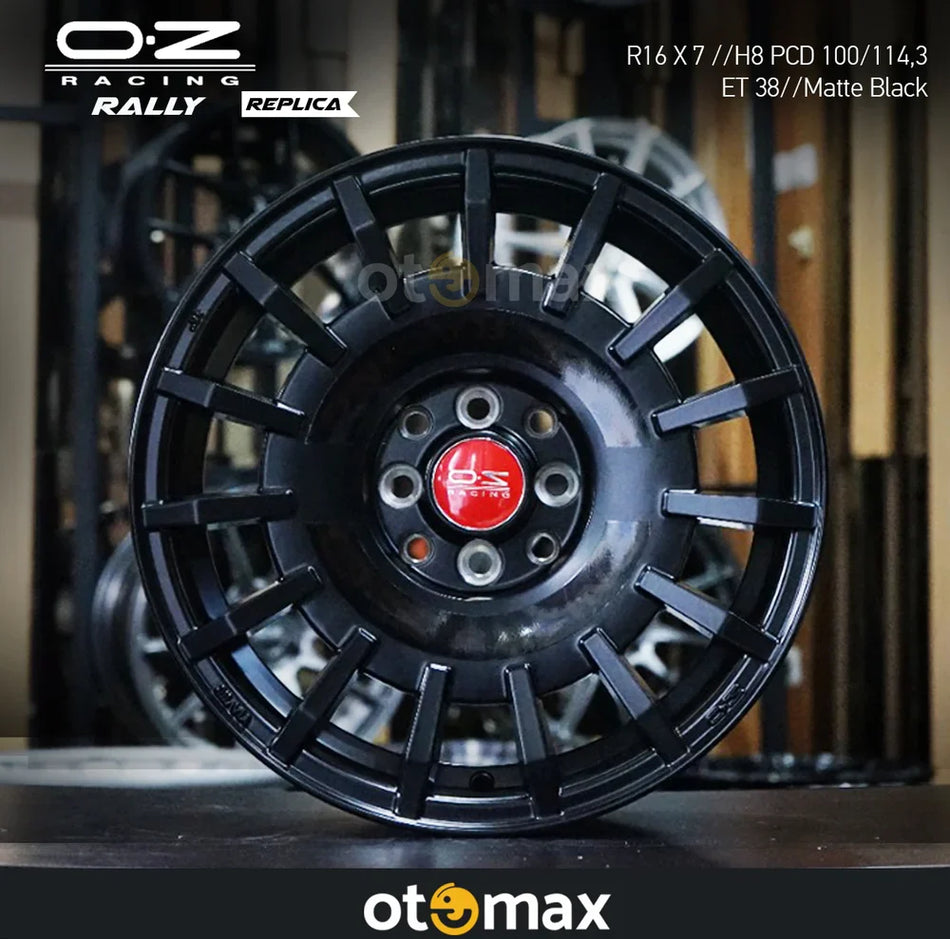 Velg Mobil Oz Rally L2S5506 Ring 16 H8 Matt Hitam