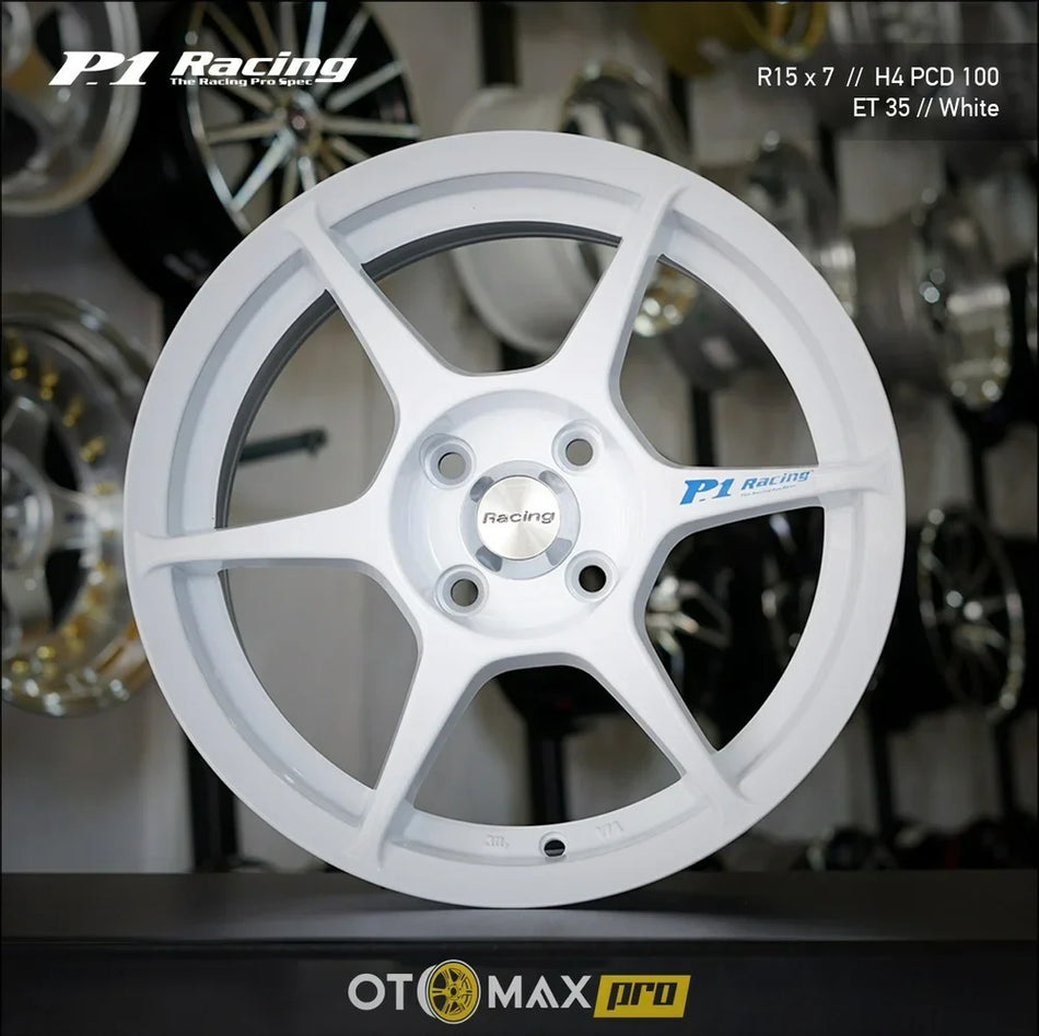 Velg Mobil P1 Racing Ring 15 White