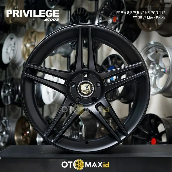 Velg Mobil Privilege AC003 Ring 19 Matt Hitam