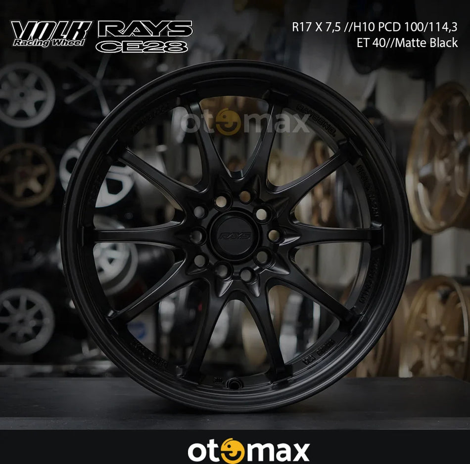 Velg Mobil Rays CE28 CT1013 Ring 17 H10 Matt Hitam