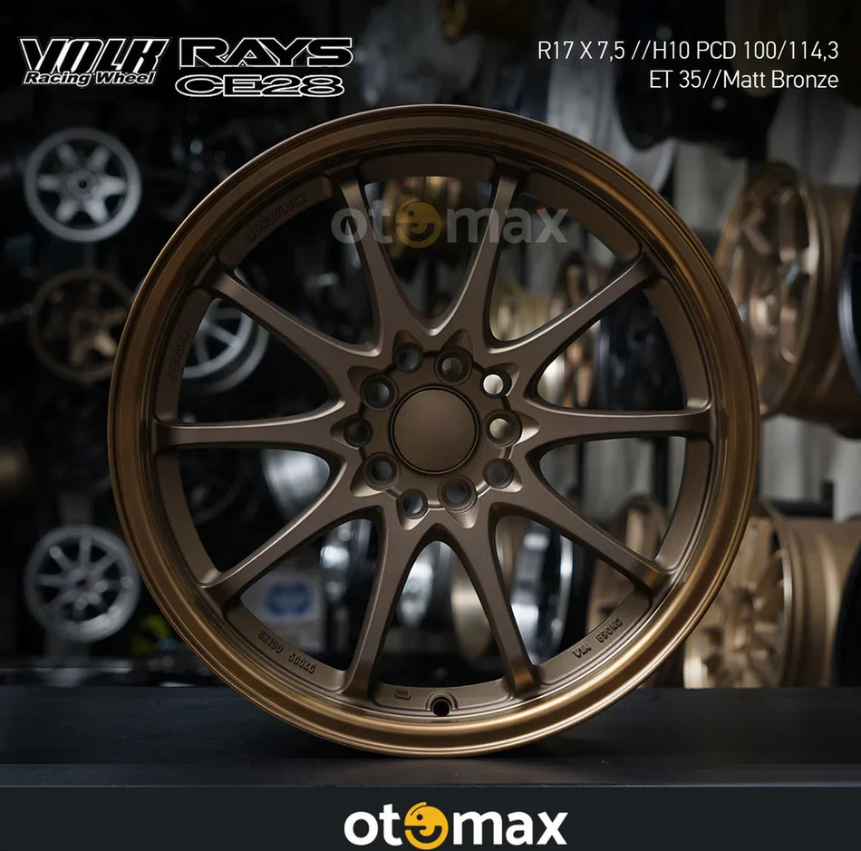 Velg Mobil Rays Ce28 Ring 17 H10 Matt Bronze